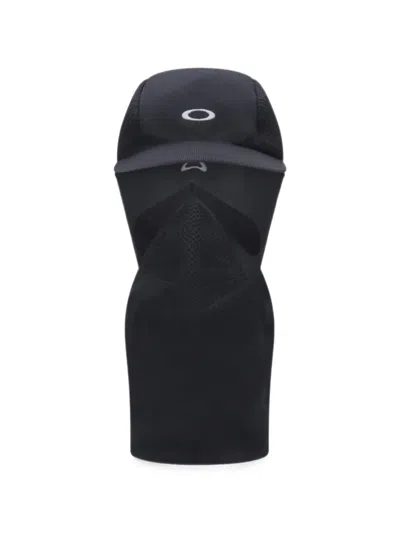 Oakley Logo-embroidered Mesh-panel Balaclava In Black