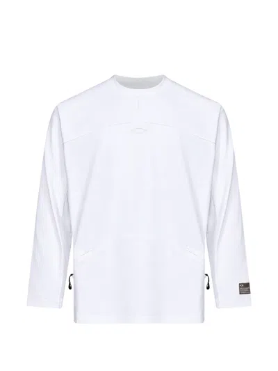 Oakley Logo-embroidered Panelled T-shirt In White