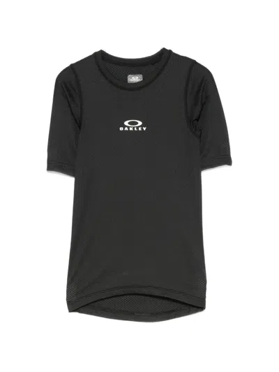 Oakley Logo-print Mesh T-shirt In Black