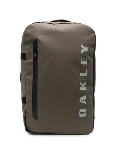 Oakley Logo-print Panelled Backpack In Blue