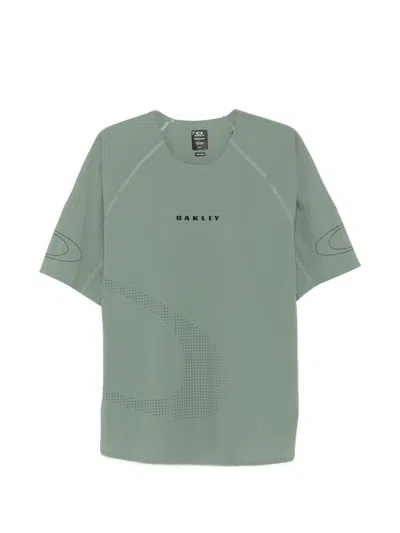 Oakley Logo-print Raglan-sleeve T-shirt In Green