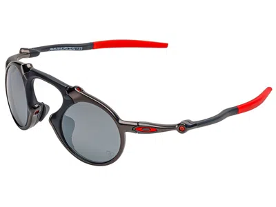 Pre-owned Oakley Madman Scuderia Ferrari Polarized Sunglasses Oo6019-06 X Metal Carbon In Black Iridium