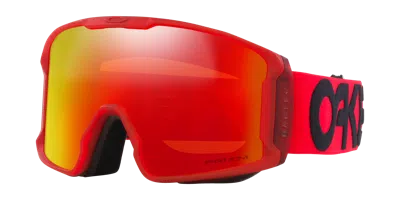 Oakley Unisex Line Miner L Snow Goggles, Mirror Oo7070 In Red