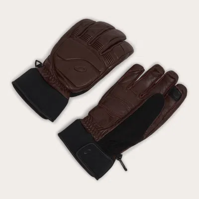 Oakley Peak Leather Gloves In Grenache