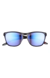 Oakley Manorburn 56mm Square Sunglasses In Matte Black/prizm Violet