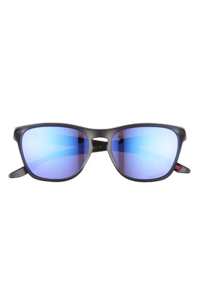 Oakley Manorburn 56mm Square Sunglasses In Matte Black/prizm Violet