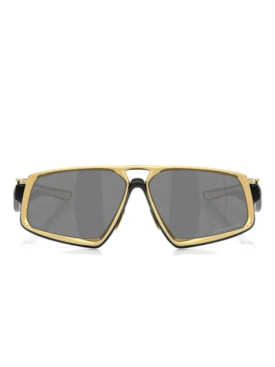 Oakley Massillon 61mm Polarized Rectangle Sunglasses In Yellow
