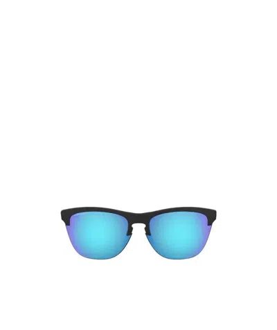 Oakley Matt Black Glasses In Blue