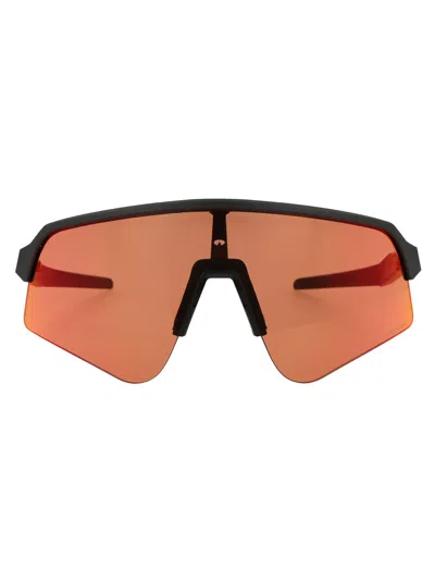 Oakley Matte Carbon Acetate Sunglasses In Purple
