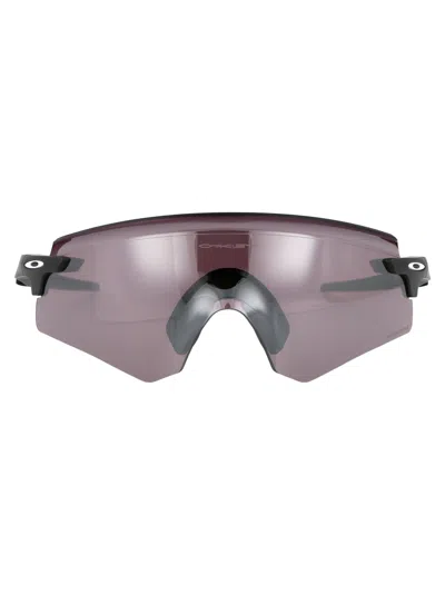 Oakley Matte Carbon Acetate Sunglasses In Purple