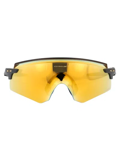 Oakley Matte Carbon Acetate Sunglasses In Yellow