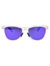 Oakley Matte Clear Acetate Sunglasses In White