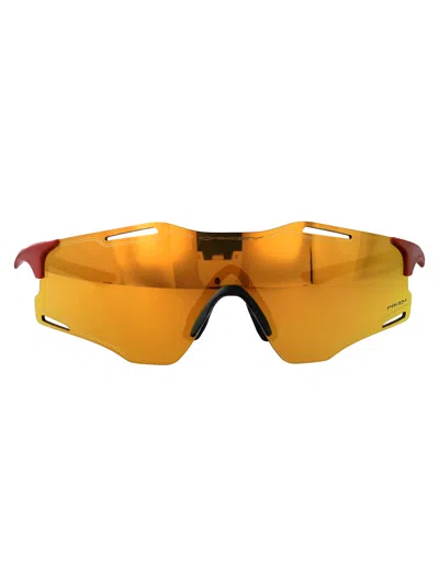 Oakley Matte Iron Red Rubber Sunglasses In Yellow