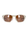 Oakley Matte Sand Lateralis Sunglasses With High-wrap Frame In Brown