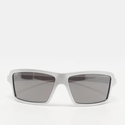 Pre-owned Oakley Matte Silver Polarized Oo9129 1263 Cables Square Sunglasses