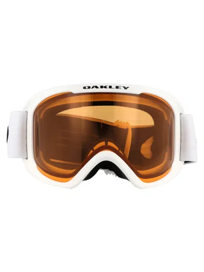 Oakley Matte White Acetate Sunglasses In Orange