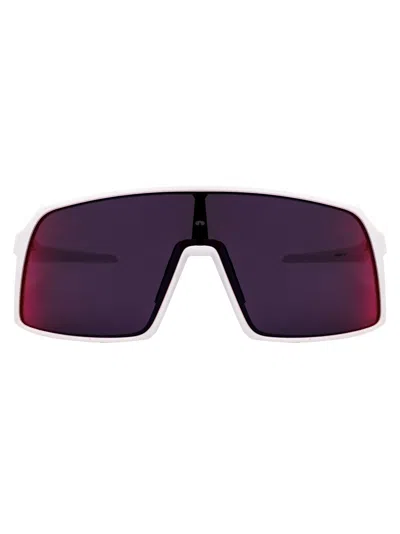 Oakley Matte White Acetate Sunglasses In Purple