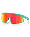 Oakley Unisex Round Sunglasses, Rslv Oo9484d In Matte Celeste