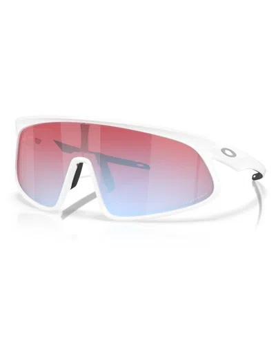 Oakley Unisex Round Sunglasses, Rslv Oo9484d In Matte White