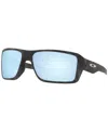 Oakley Men's Double Edge Polarized Sunglasses, Oo9380 66 In Matte Black Camo,prizm Deep Water Polari