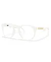 Oakley 52mm Rectangle Optical Glasses In White