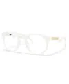 Oakley 52mm Rectangle Optical Glasses In White