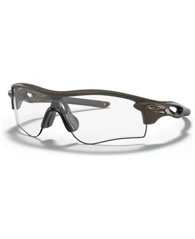 Oakley Men's Low Bridge Fit Sunglasses, Oo9206 Radarlock Path 38 In Clear To Black Iridium Photochromic