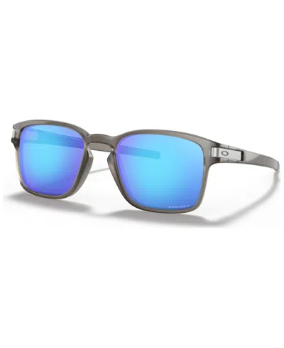 Oakley Men's Low Bridge Fit Sunglasses, Oo9354 Latch Square 55 In Prizm Sapphire