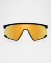Oakley Bxtr 39mm Polarized Rectangular Sunglasses In Black