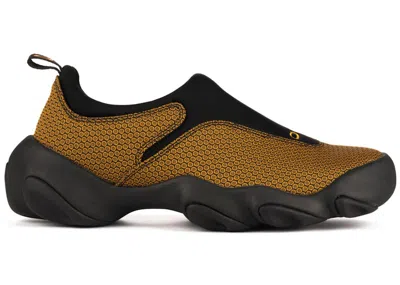Pre-owned Oakley Men's  Factory Team Flesh Brain Dead Jacquard Sneakers In Yellow/black