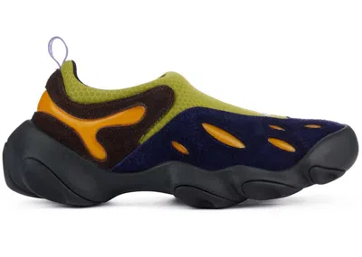 Pre-owned Oakley Men's  Factory Team Flesh Brain Dead Sneakers In Blue/brown/lime In Multi