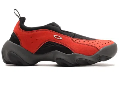 Pre-owned Oakley Men's  Factory Team Suede Flesh Sandal Sneakers In Lava/black
