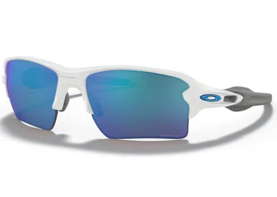 Pre-owned Oakley Men's  Flak 2.0 Xl Sunglasses In Polished White/prizm Sapphire (oo9188/9459) In Multi