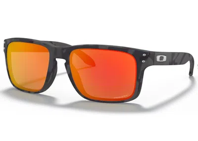 Pre-owned Oakley Men's  Holbrook Sunglasses In Black Camo/prizm Ruby (oo9102/e955) In Multi