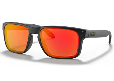 Pre-owned Oakley Men's  Holbrook Sunglasses In Matte Black/prizm Ruby (oo9102/e255)