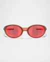 Oakley Men's Oo9438 Rectangular Sunglasses In Red