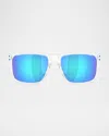 Oakley Men's Oo9487 Rectangular Sunglasses In Sapphire