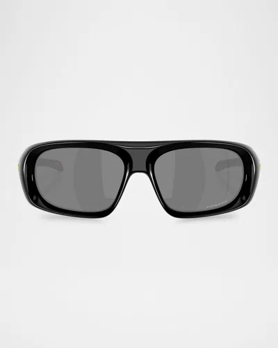 Oakley Men's Oo9491 Rectangular Sunglasses In Black