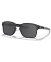 Oakley Men's Polarized Low Bridge Fit Sunglasses, Oo9358 Latch Sq 55 In Matte Black