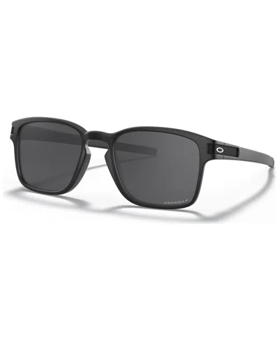 Oakley Men's Polarized Low Bridge Fit Sunglasses, Oo9358 Latch Sq 55 In Black