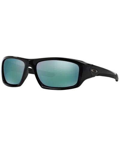 Oakley Men's Polarized Rectangle Valve Sunglasses, Oo9236 In Black,blue