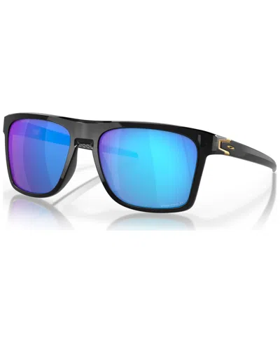Oakley Men's Polarized Sunglasses, Oo9100 Leffingwell 57 In Black Ink