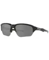Oakley Men's Polarized Sunglasses, Oo9363 Flak Beta In Matte Black,black Iridium