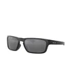 Oakley Men's Polarized Sunglasses, Sliver Stealth Oo9408 In Polished Black