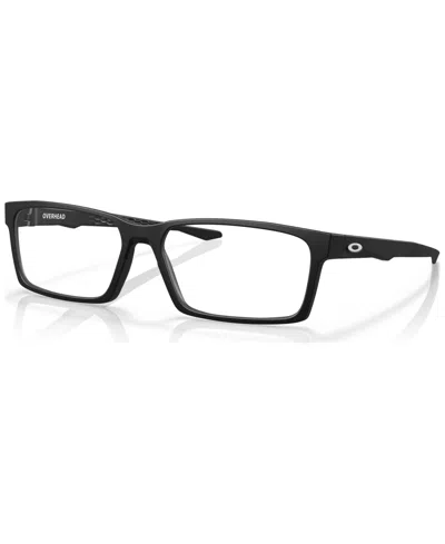 Oakley Men's Rectangle Eyeglasses, Ox8060 59 In Satin Black