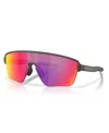 Oakley Womens Black Oo9248 Corridor Shield-shape Acetate Sunglasses In Matte Gray Smoke