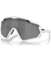 Oakley Womens White Oo9418 Wind Jacket Shield-frame O Matter™ Sunglasses In Matte White