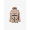 Oakley Mens Fgl Stroke Hooded Woven Anorak Bark In Brown