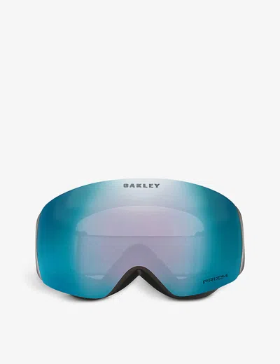 Oakley Mens Black Oo7064-41 Flight Deck Xm Rectangle-frame Acetate Prizm Ski Goggles