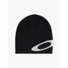 Oakley Mens Ellipse Branded Knitted Beanie Black/white In Black